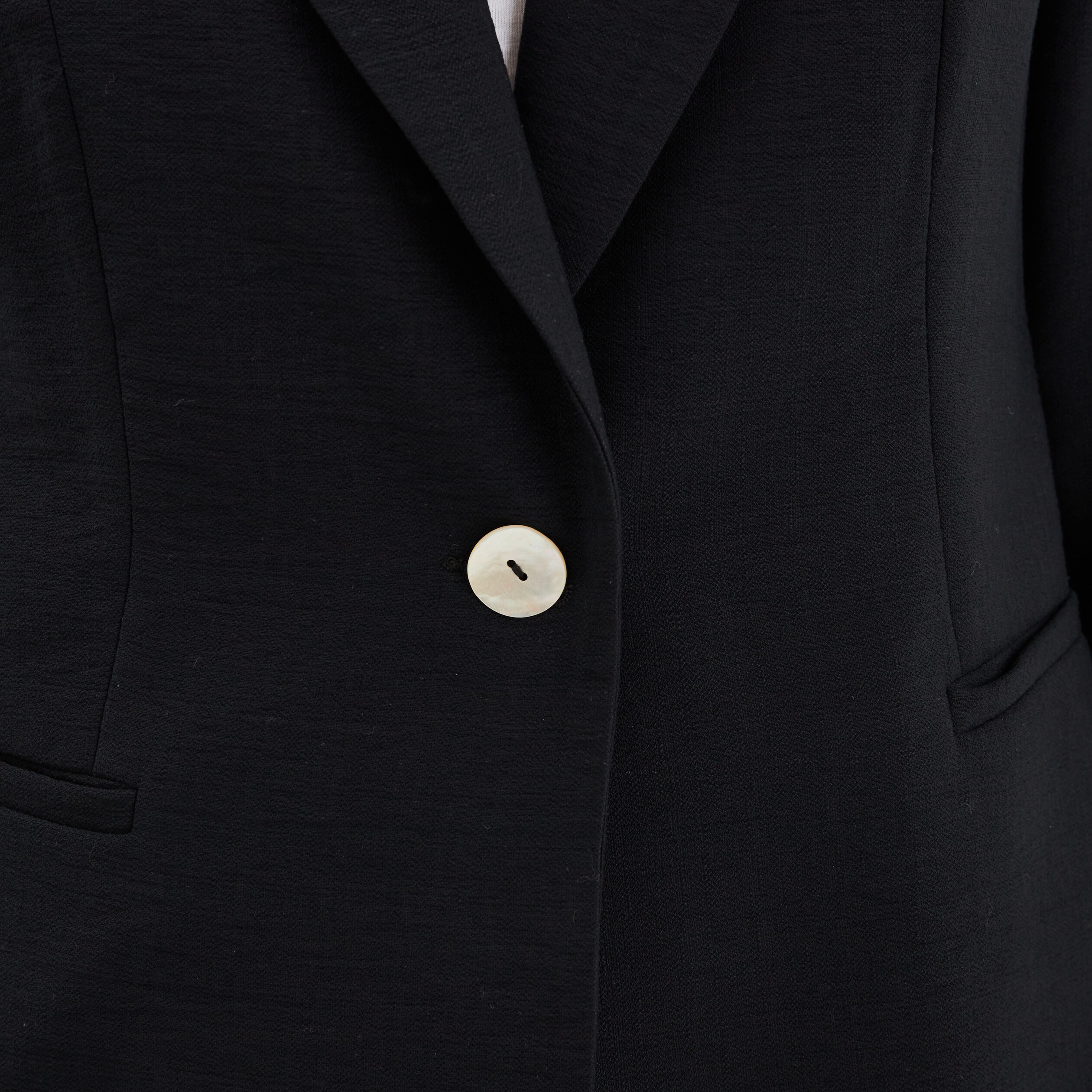 Veste blazer cintrée boutonnée noir femme | La Halle