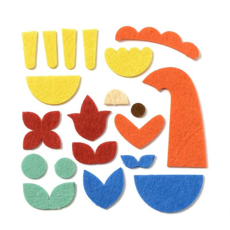 Atelier mosaïques feutrine animaux de la forêt Oxybul