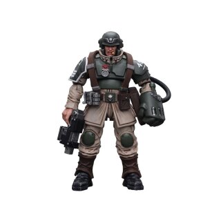 Warhammer 40k Actionfigur 1/18 Astra Militarum Cadian Command Squad Veteran Sergeant with Power Fist 12 cm