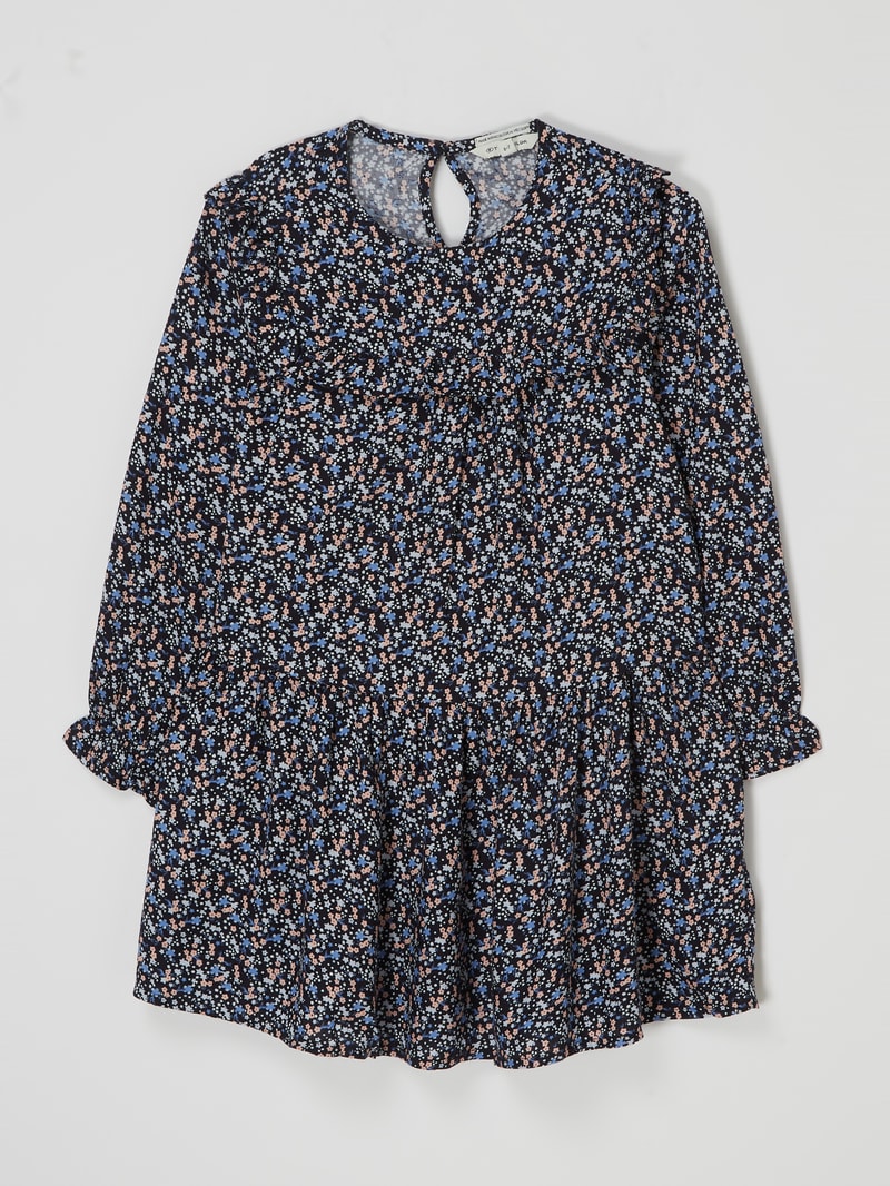 Kleid aus Viskose in marineblau