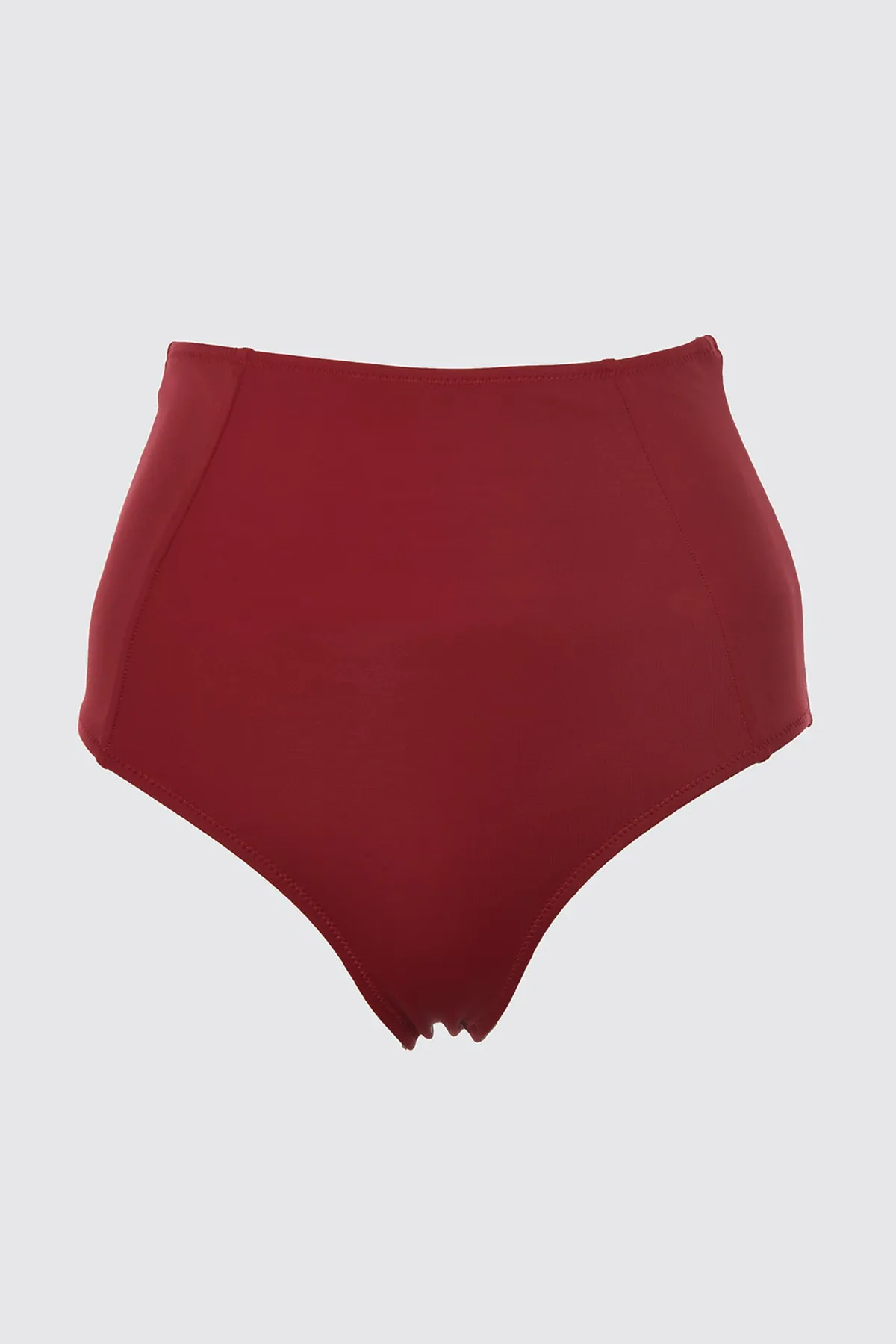 Trendyol Collection  Burgunderrote Hipster-Bikinihose mit hoher Taille TBESS21BA0070