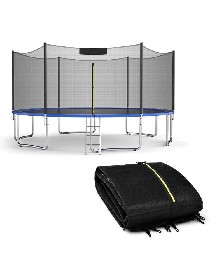 COSTWAY Trampolin Sicherheitsnetz 305cm für 6 Stangen in Schwarz günstig kaufen 185 cm