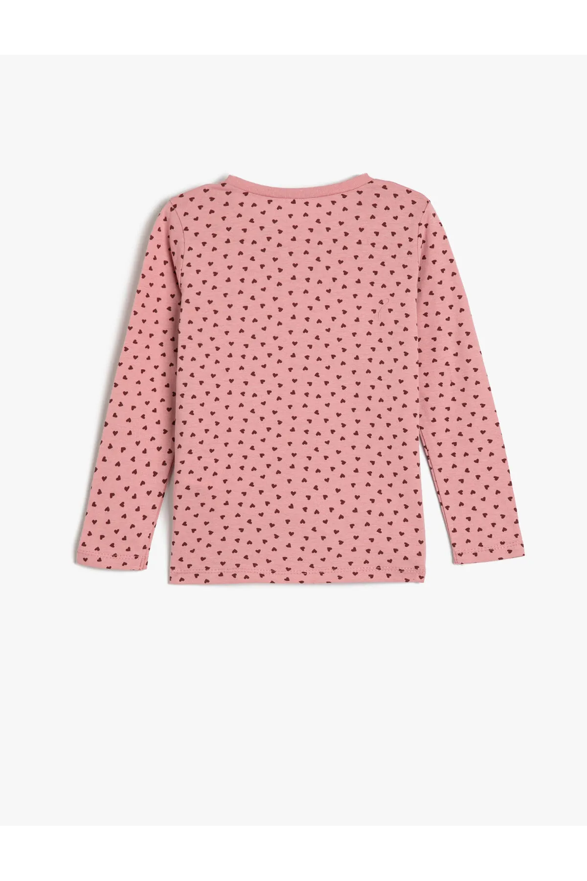 Koton  T-Shirt mit Schmetterlings- und Paillettenstickerei, langärmelig, Rundhalsausschnitt aus Baumwolle