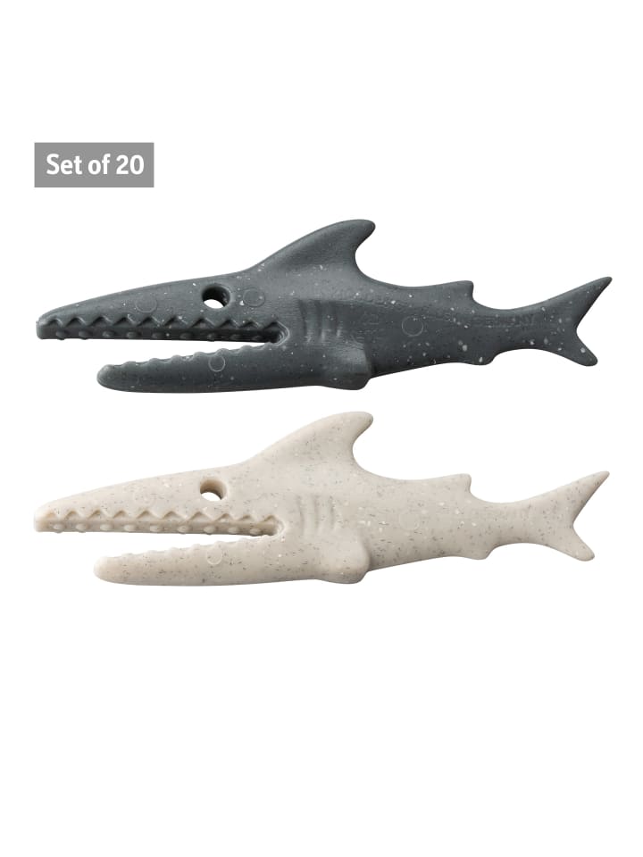 koziol SHARKY * - Klammer in recycled desert sand-nature grey günstig kaufen onesize
