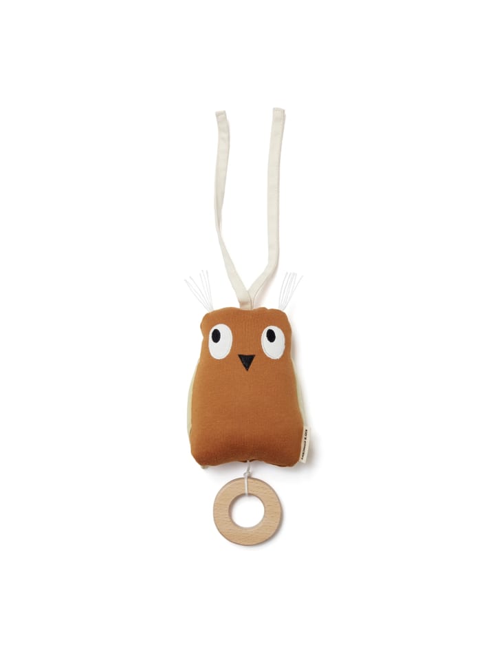 Kids Concept Spieluhr Eule Edvin in Braun ab 1 Monate günstig kaufen onesize