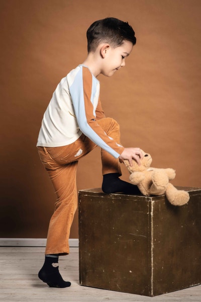 T-Shirt langarm, beige für Jungs