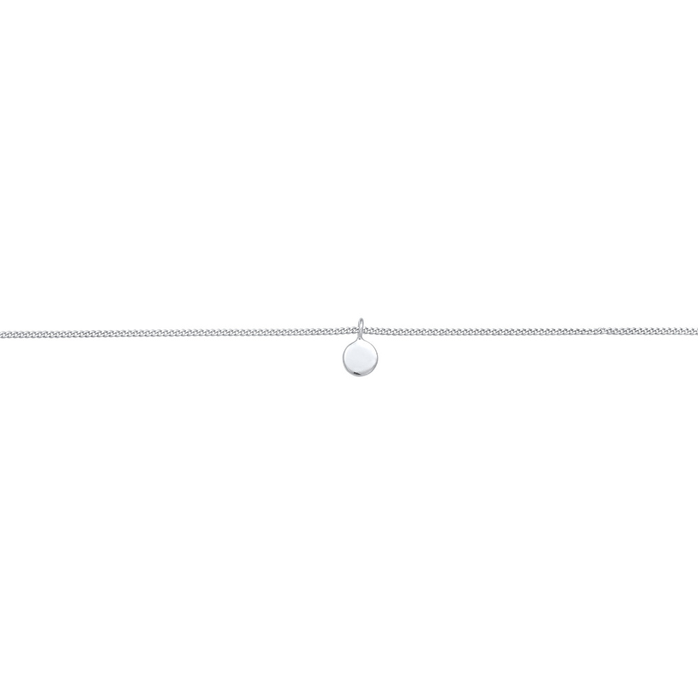 Elli Elli Collier Femmes choker cercle plaquette Coin géo en argent sterling 925 collier