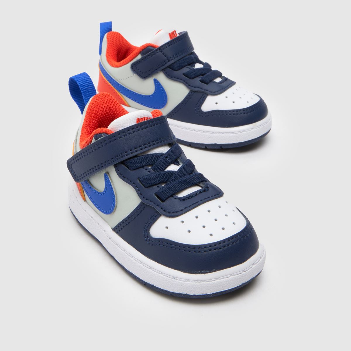 Nike marinblå multi court borough low recraft pojkar småbarnsskor