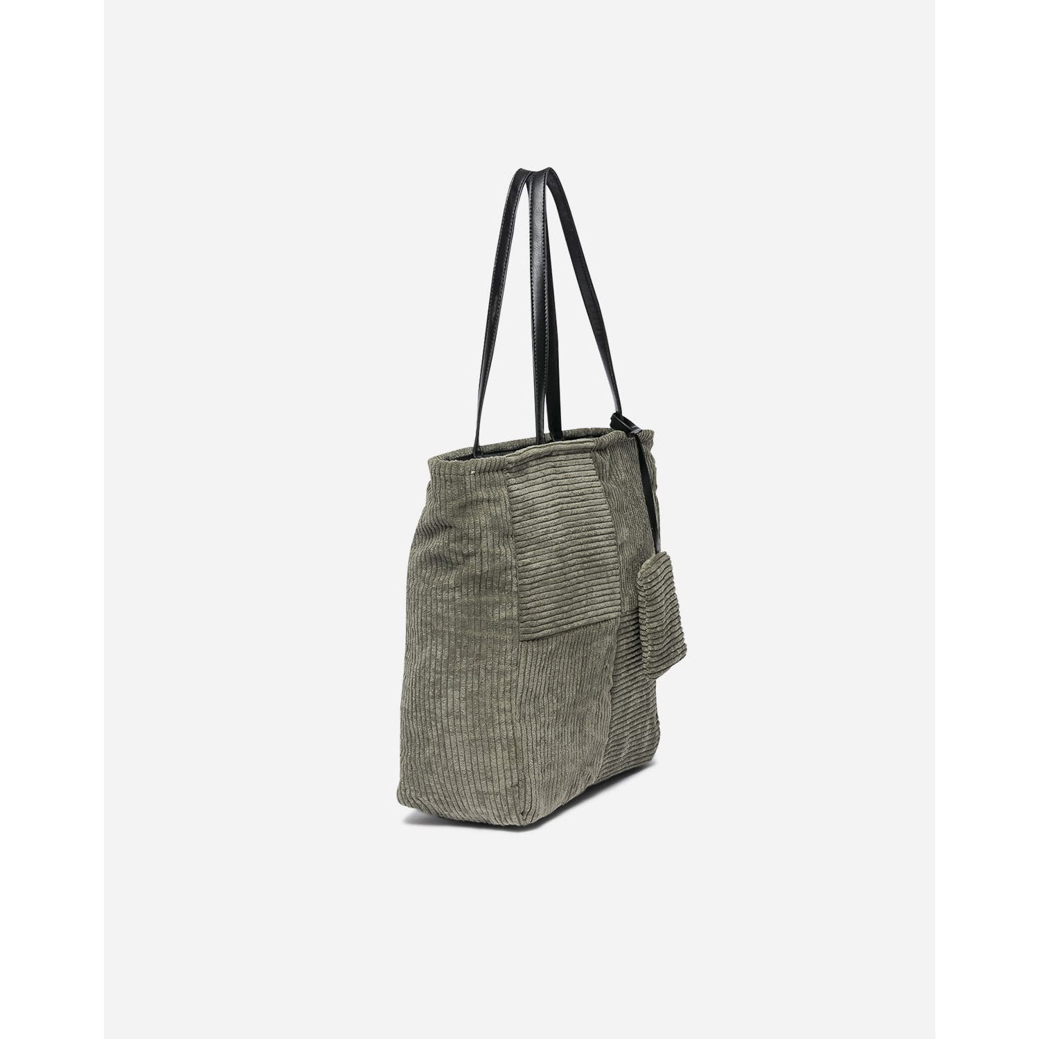 Sac cabas kaki en velours côtelé
