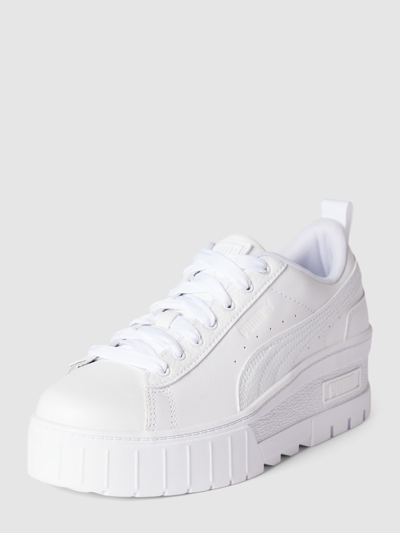 Sneaker mit Label-Detail Modell 'Mayze' in weiß