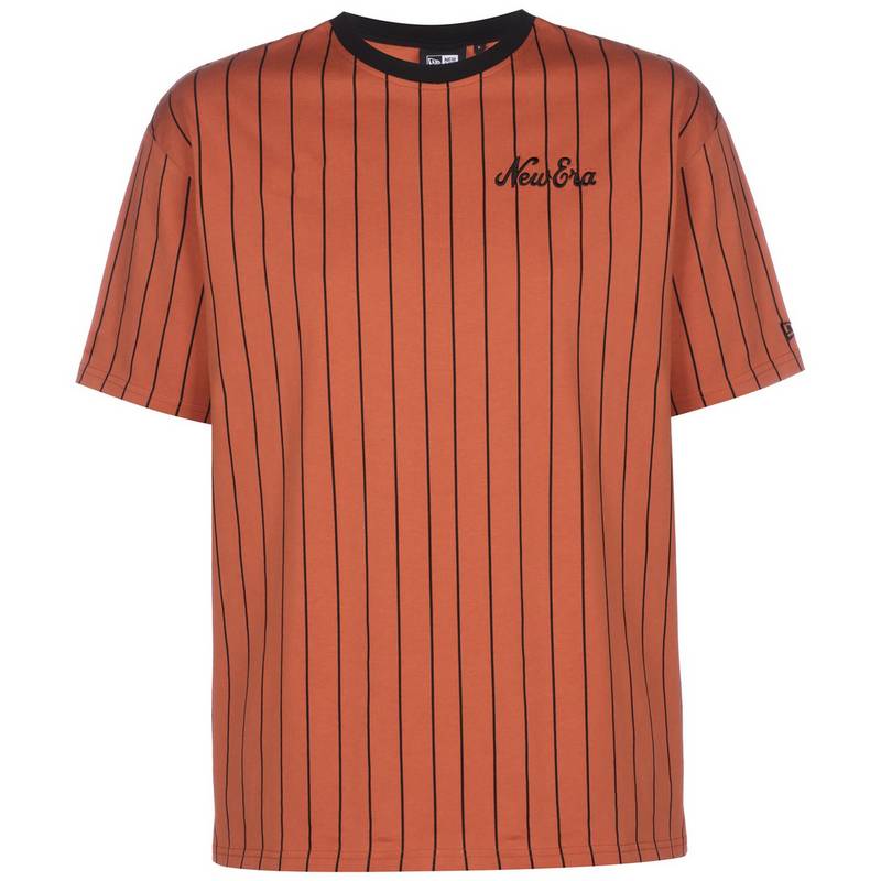 New Era Pinstripe Oversized T-Shirt Herren