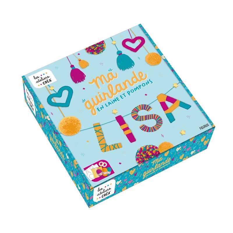 Coffret Ma guirlande en laine et pompons - Fleurus