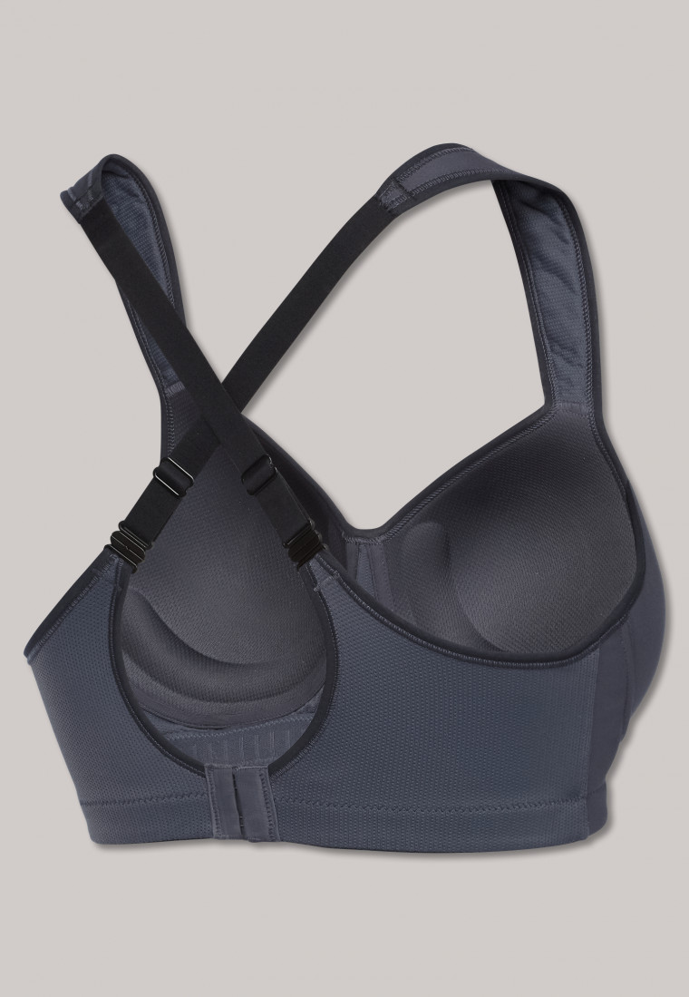 Sport-BH Softcup bügellos Medium Support anthrazit - Active