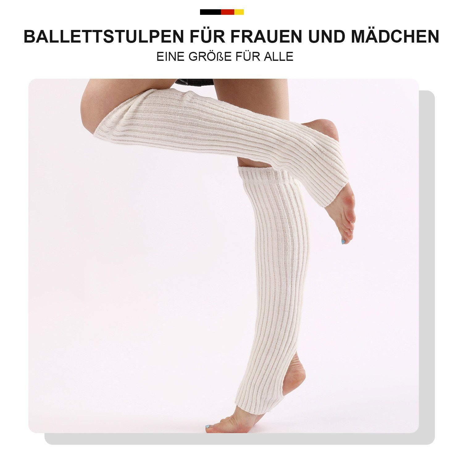 MAGICSHE Beinstulpen Beinwärmer Thermo-Strick-Beinlinge (Geeignet für Jugendliche und Erwachsene) 1980er Jahre