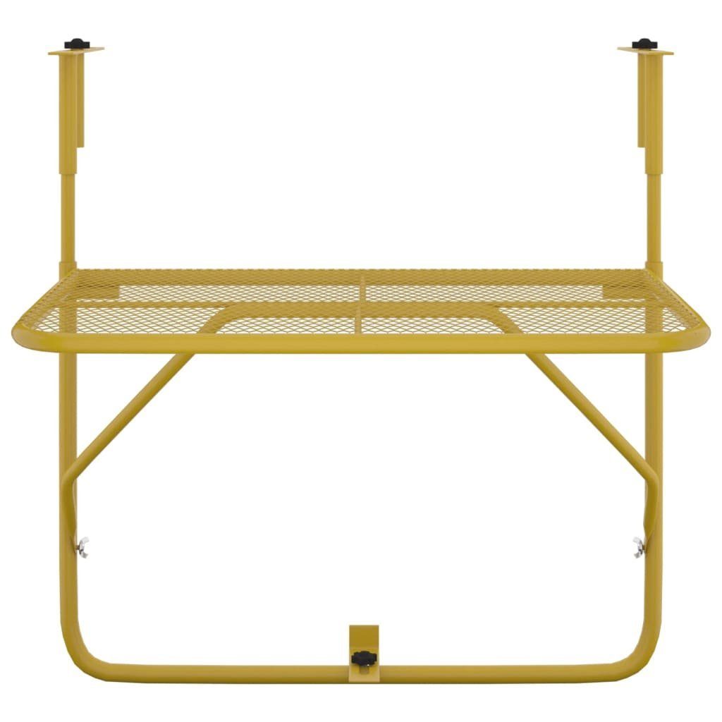 vidaXL Gartentisch Balkontisch Golden 60x40 cm Stahl (1-St)