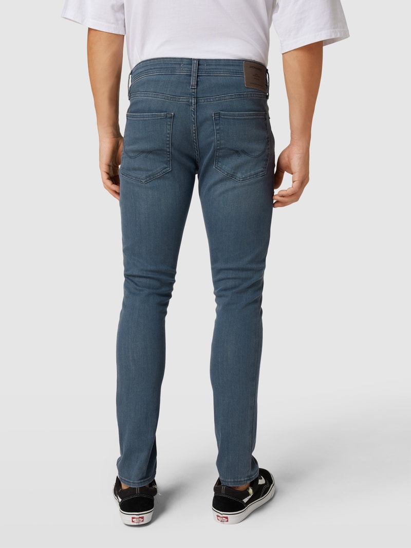 Slim Fit Jeans im 5-Pocket-Design Modell 'GLENN ORIGINAL' in mittelgrau