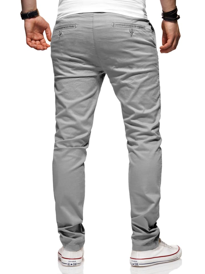behype Chinohose Heritage in grau günstig kaufen