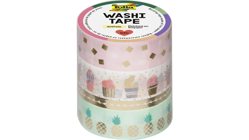 folia Washi-Tape 4er Set Hotfoil gold 20 m gold