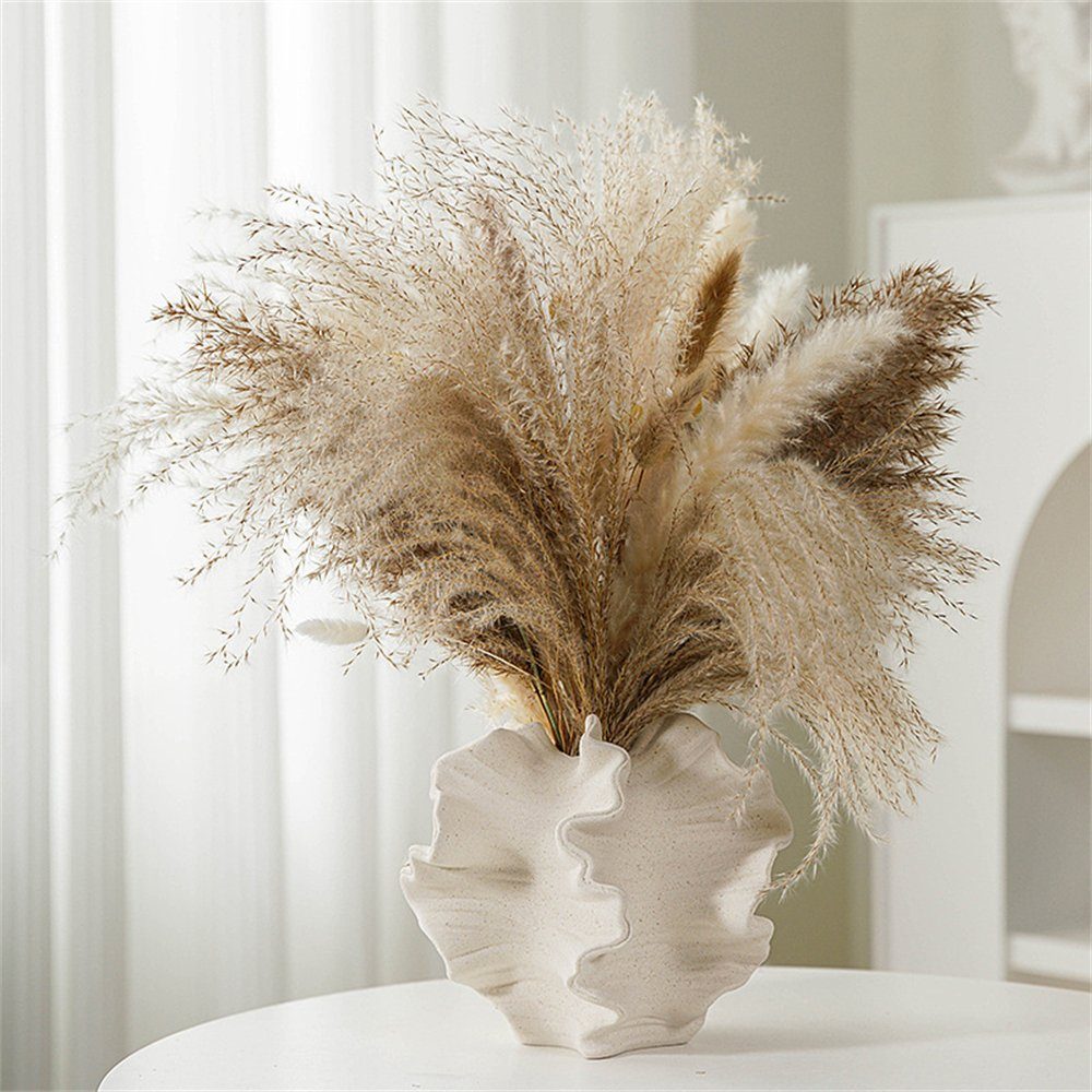 Rouemi Dekovase Keramik-Vase, einfache Kunst Spitze Vase, Home Decoration Ornament