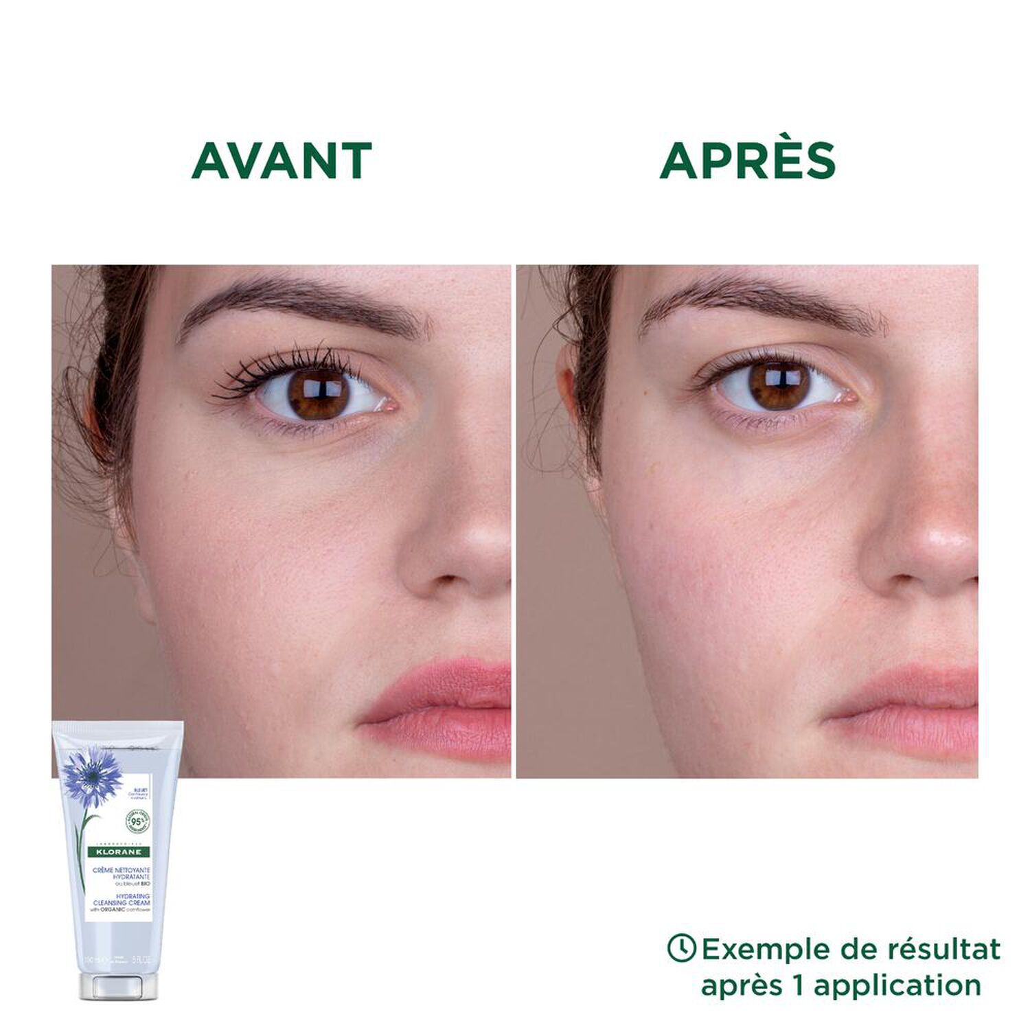 Klorane Bleuet Crème Nettoyant Démaquillant