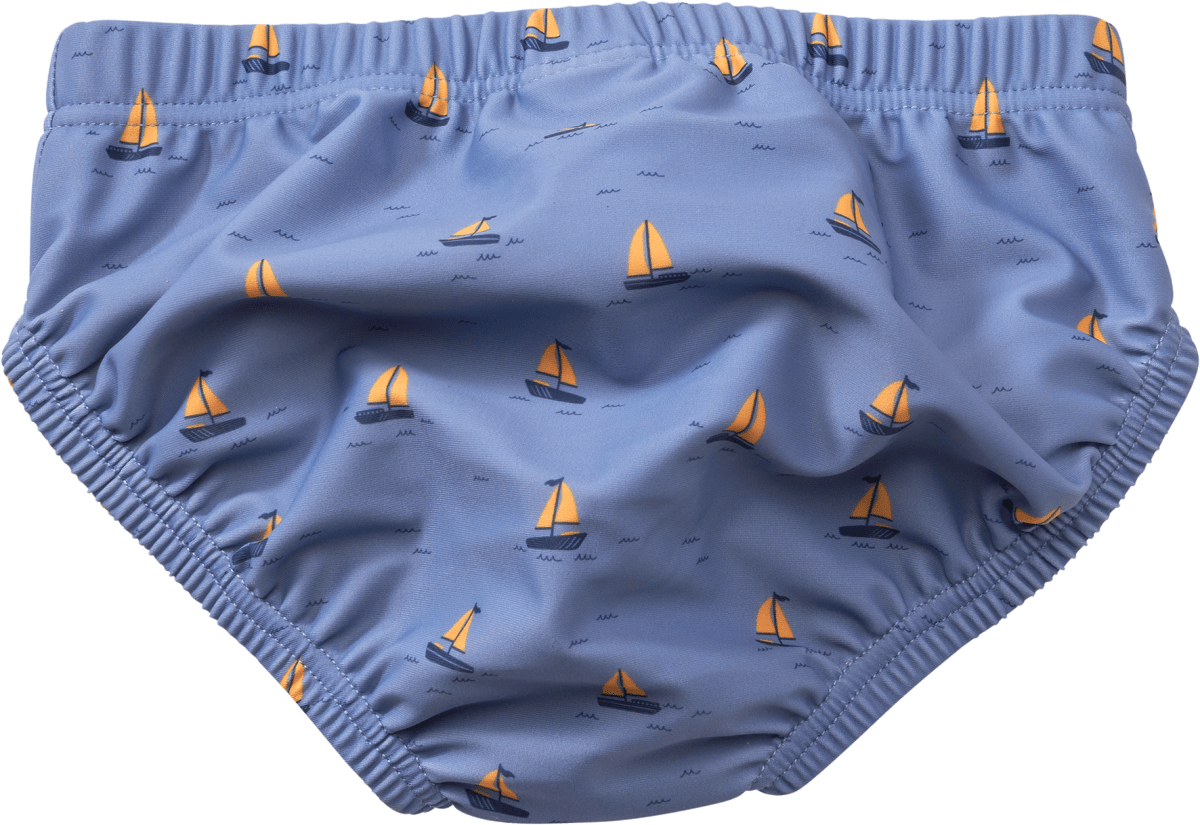 Schwimmwindel mit Segelschiff-Muster, blau, Gr. 86/92, 1 St
