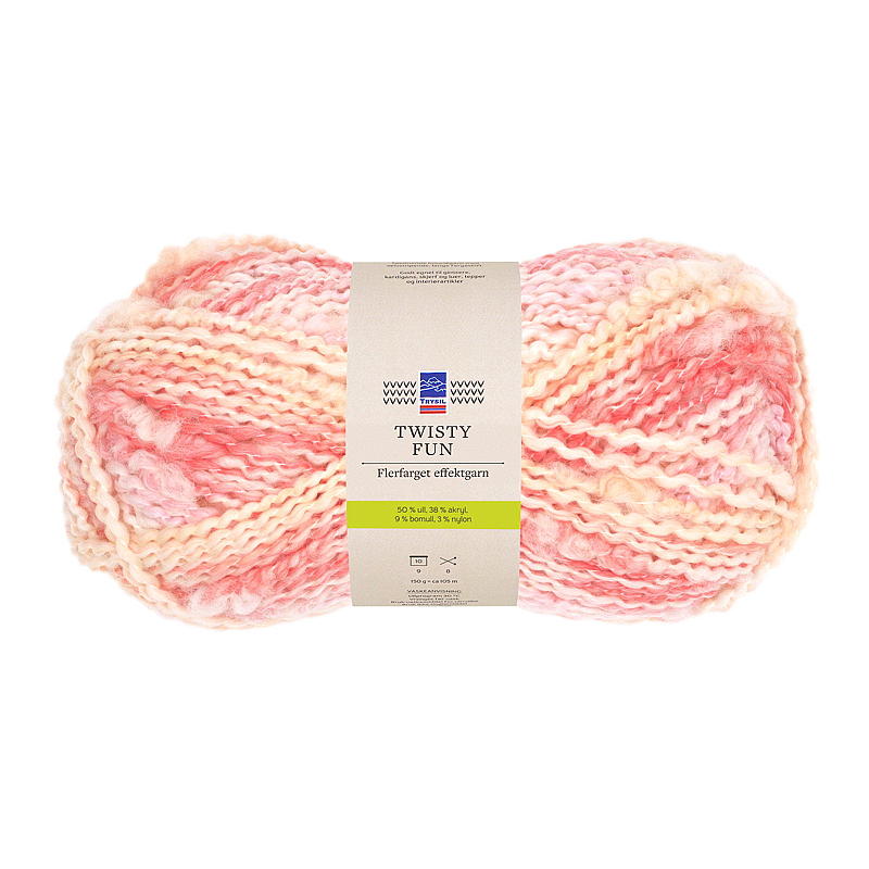 Twisty Fun garn flamingo/rosa/gul