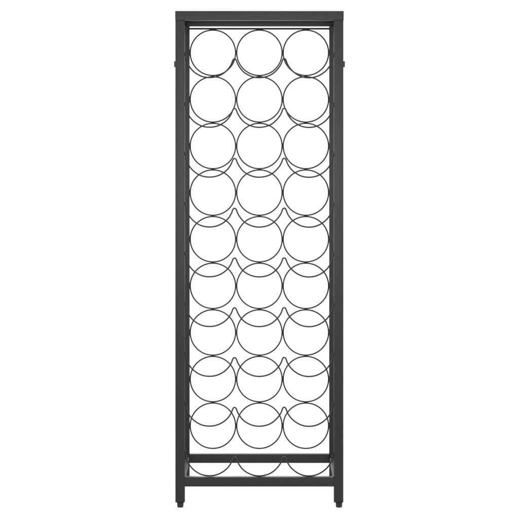 vidaXL Weinregal Weinregal für 27 Flaschen Schwarz 34x18x100 cm Schmiedeeisen