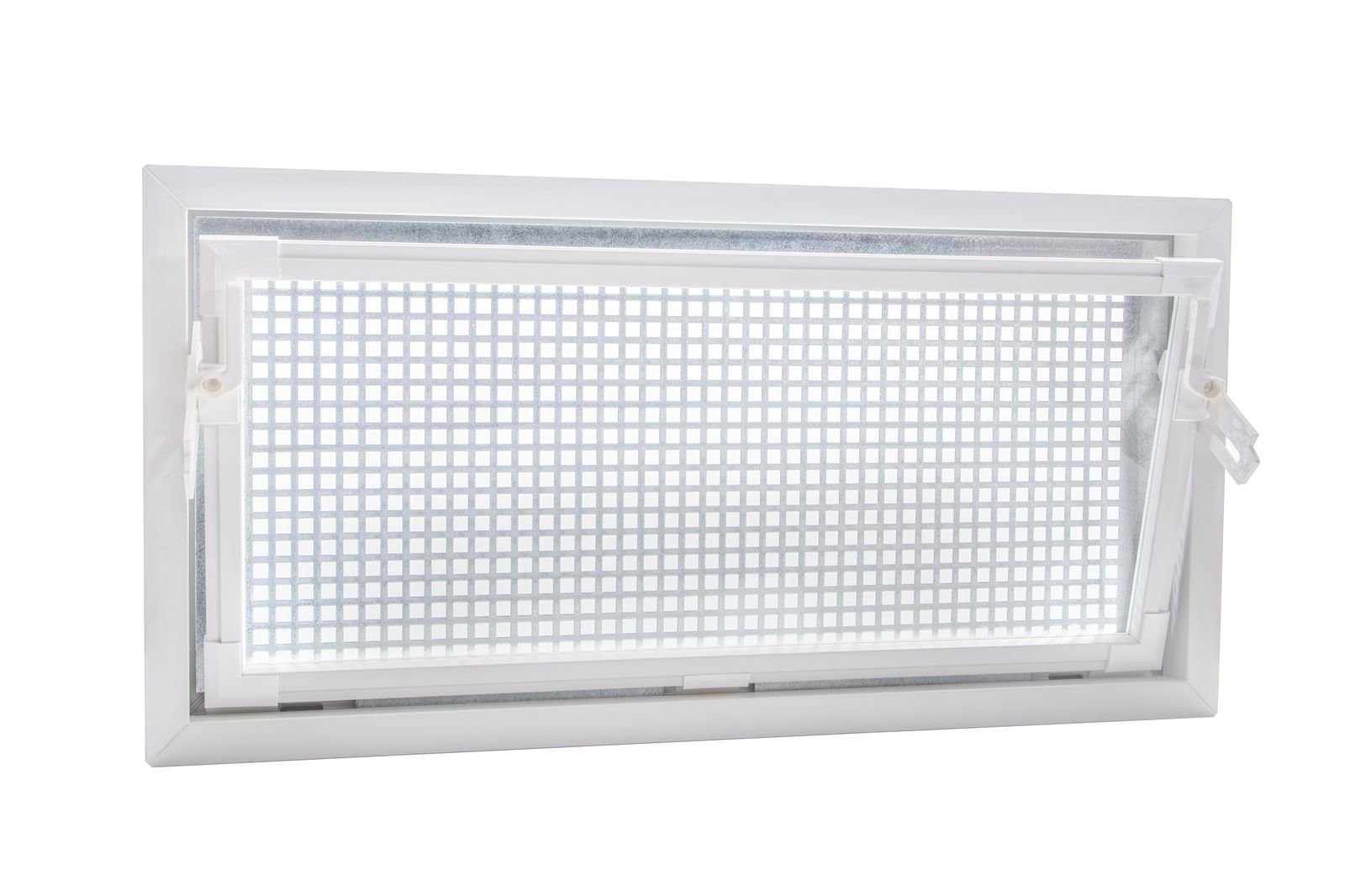 ACO Severin Ahlmann GmbH & Co. KG Kellerfenster ACO 80x40cm Nebenraumfenster Isolierglas + Schutzgitter Kippfenster Fenster weiß, inkl. Schutzgitter mit einfacher Montage