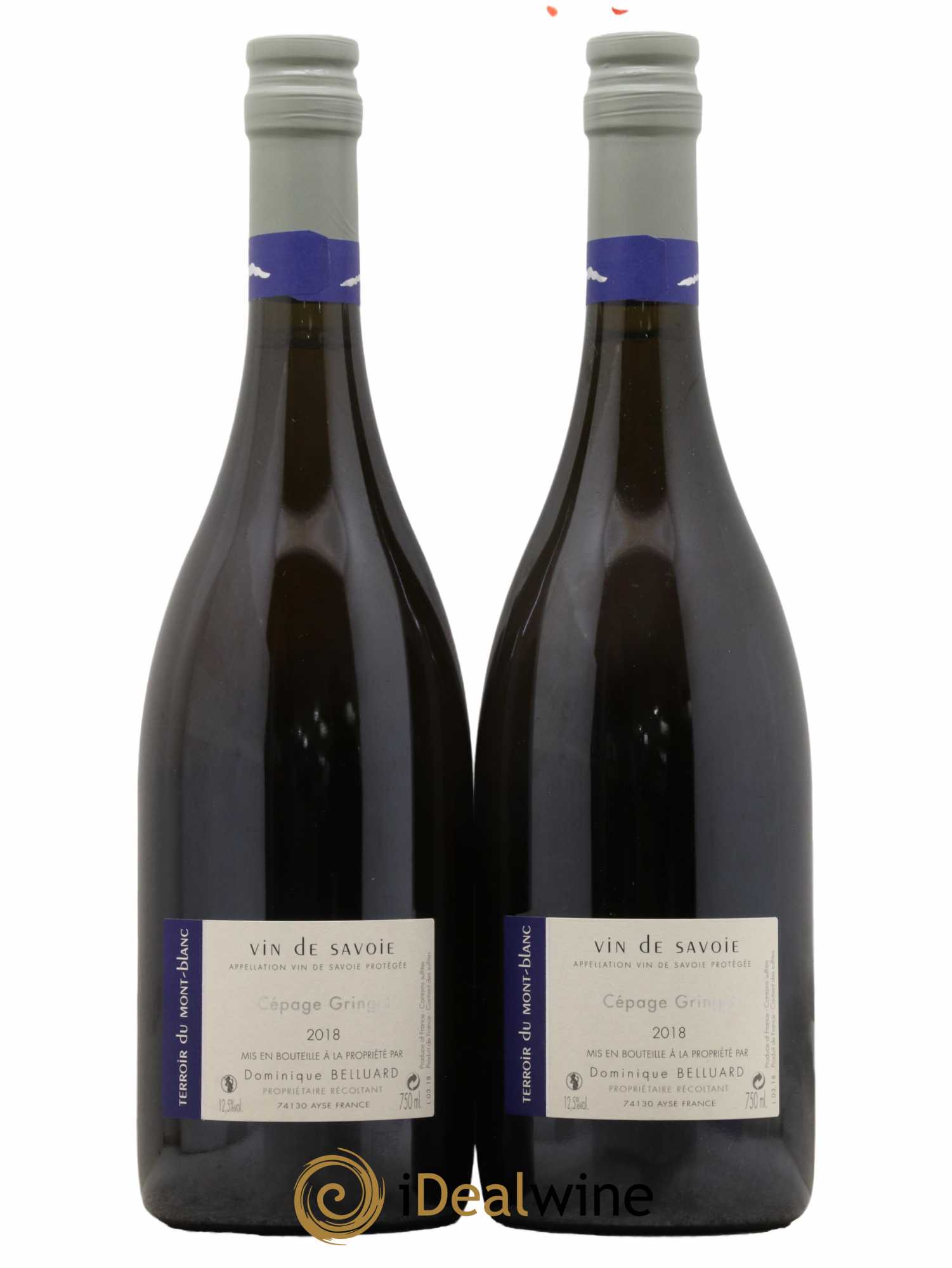 Vin de Savoie Pur Jus 100% Domaine Belluard  2018 - Lot de 2 Bouteilles