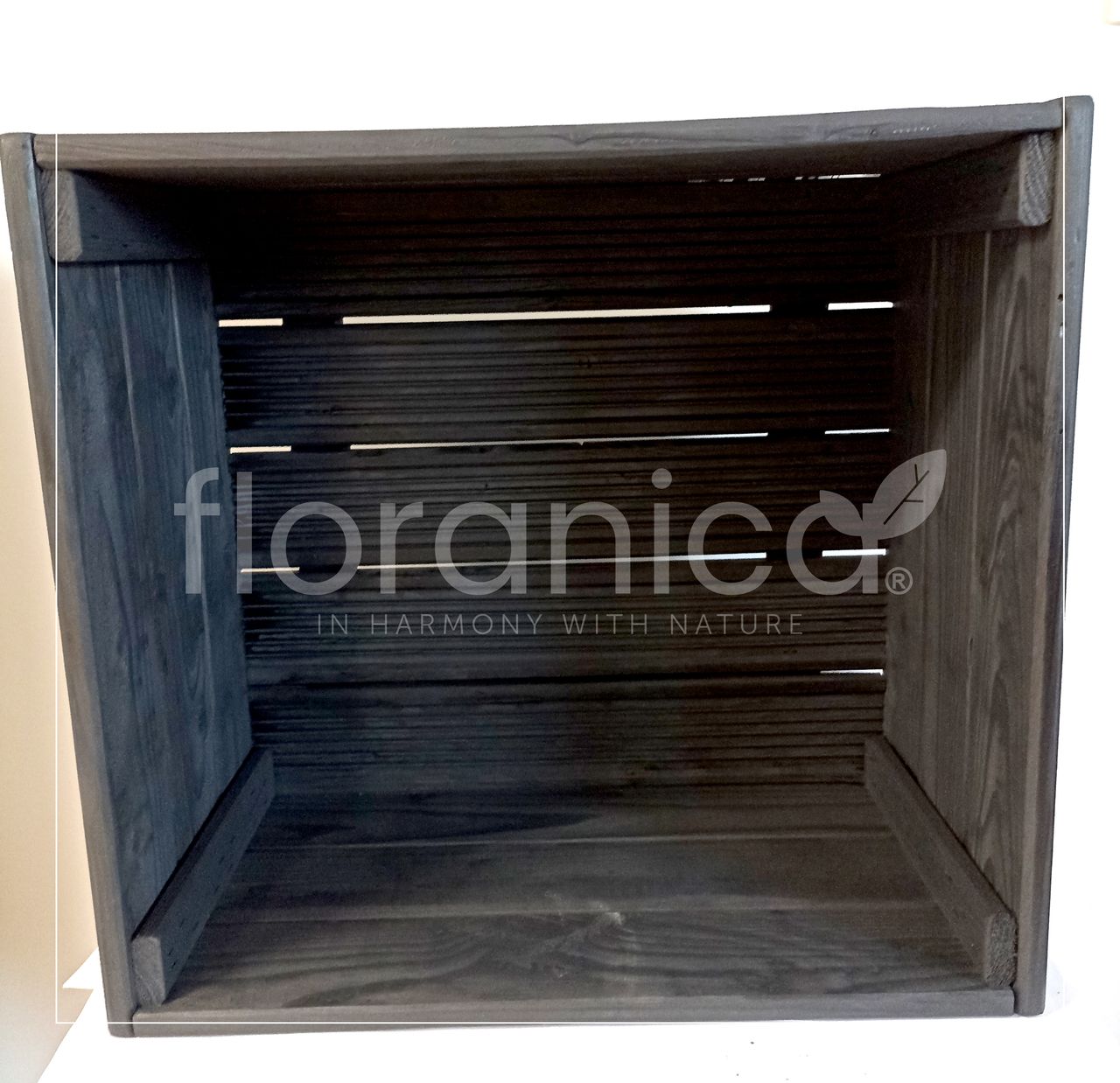 Pemicont Floranica Blumentopf aus Holz Kasten 50cm x 535cm x 285cm Anthrazit Imprägnierte Lärche Schutzhülle für Kräuter Blumen Haus- und Gartendekoration Innen- und Außeneinsatz EU-Produkt