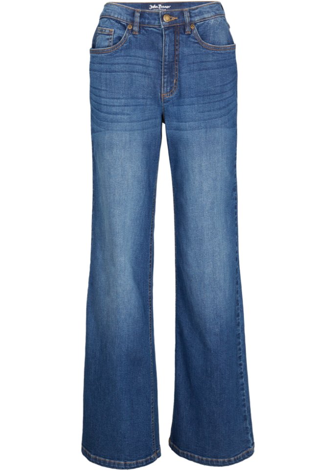 Wide Fit Stretch-Jeans mit Bio-Baumwolle