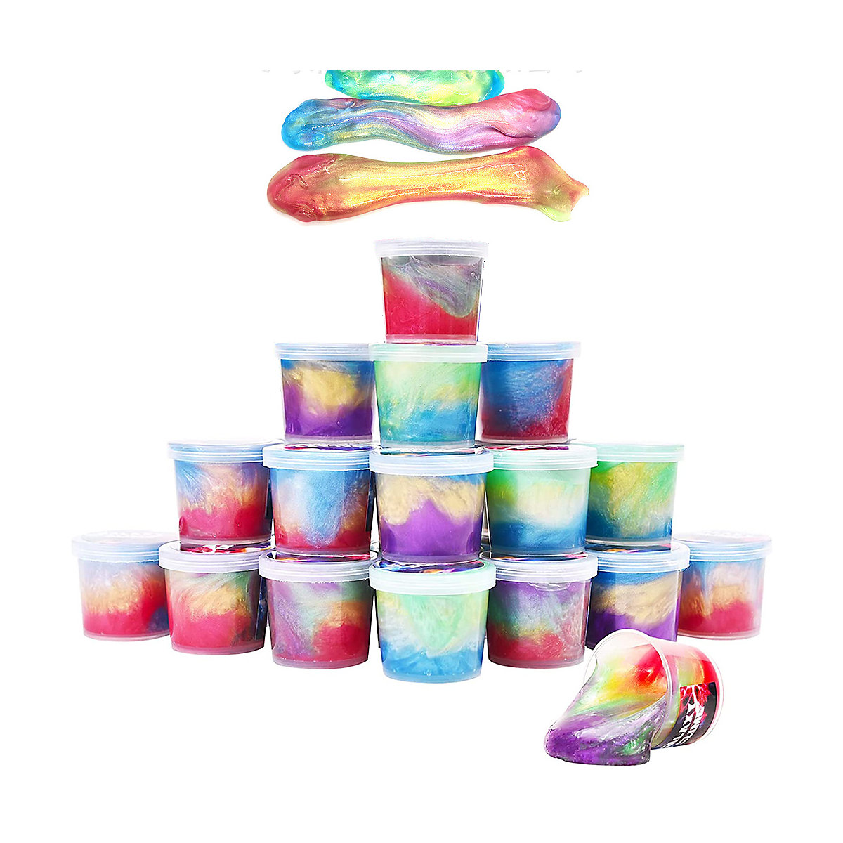 frler Galaxy Slime Set Stressabbau Spielzeug , 36 Pack Knete für Kinder