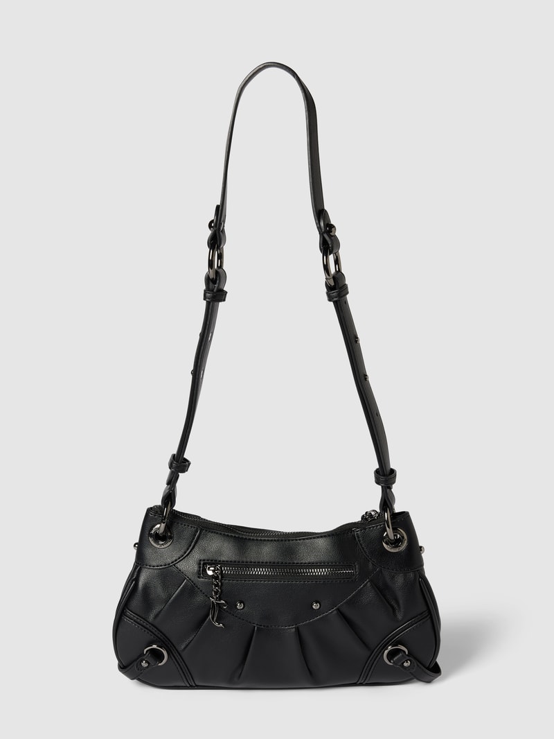 Bowling Bag mit Label-Detail Modell 'LOVE' in schwarz