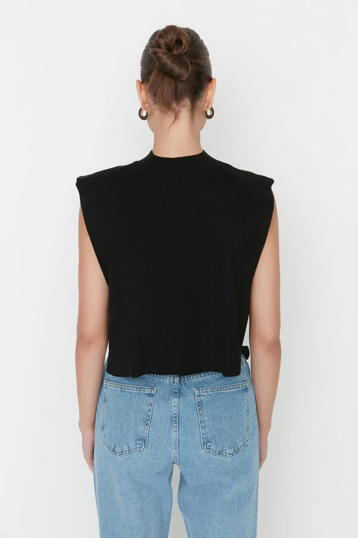 Trendyol Collection  Strickweste - Schwarz - Regular Fit