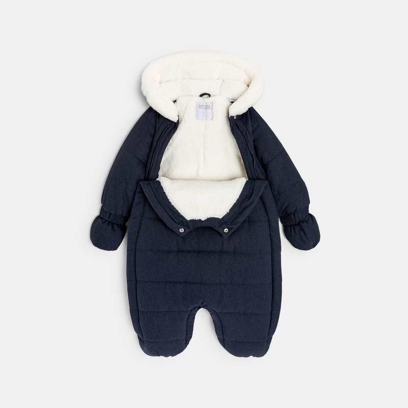 Combipilote fourrée sherpa bleue naissance