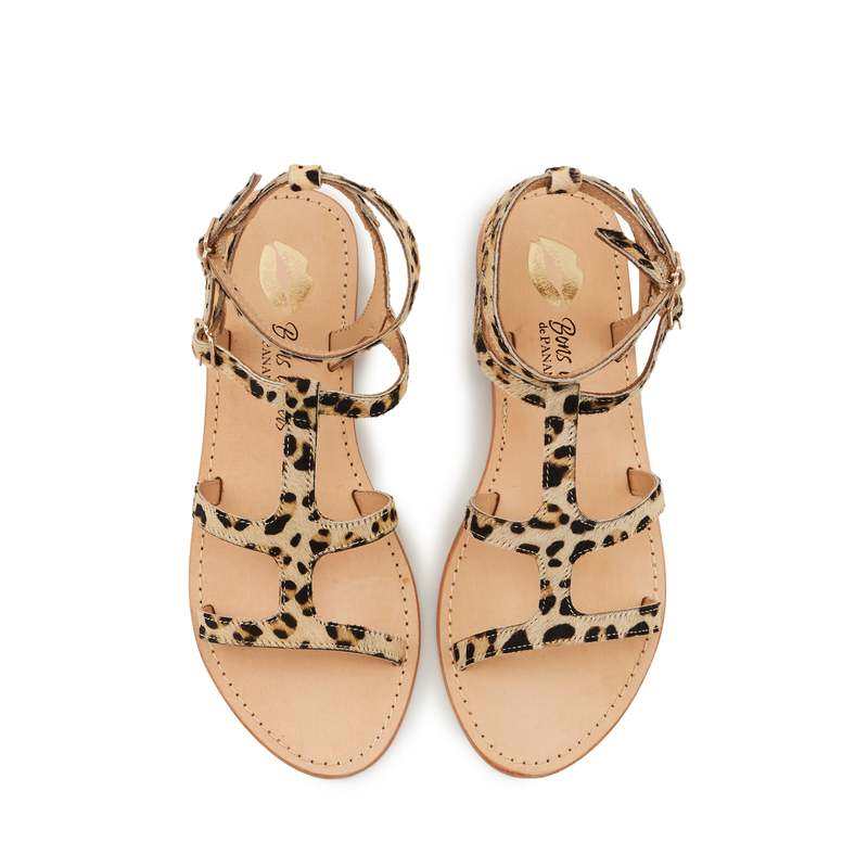 Sandales en cuir Chimere Leopard