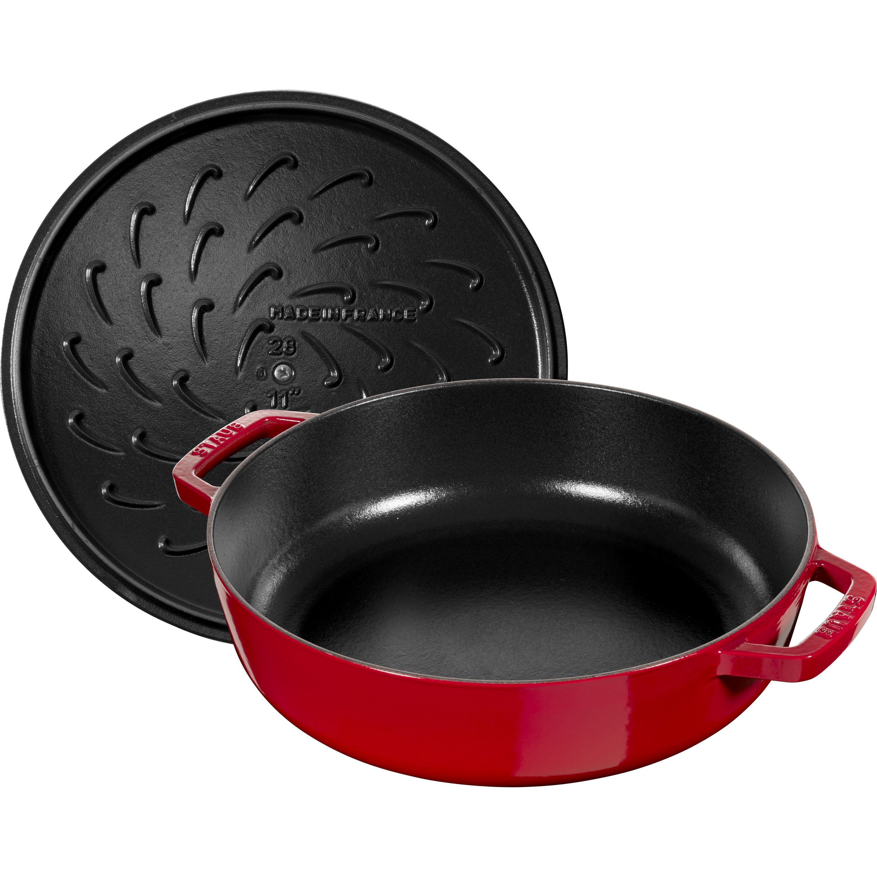 Bräter mit Chistera Drop-Structure 28 cm, Gusseisen