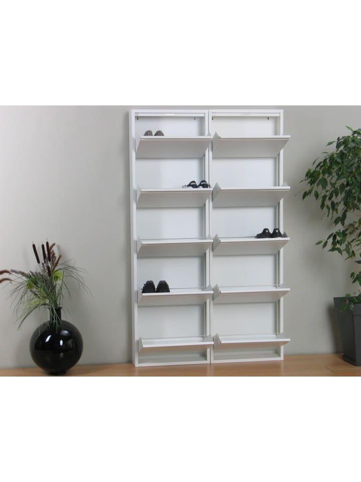 ebuy24 Schuhschrank Pisa Weiß 101 x 16 cm günstig kaufen onesize