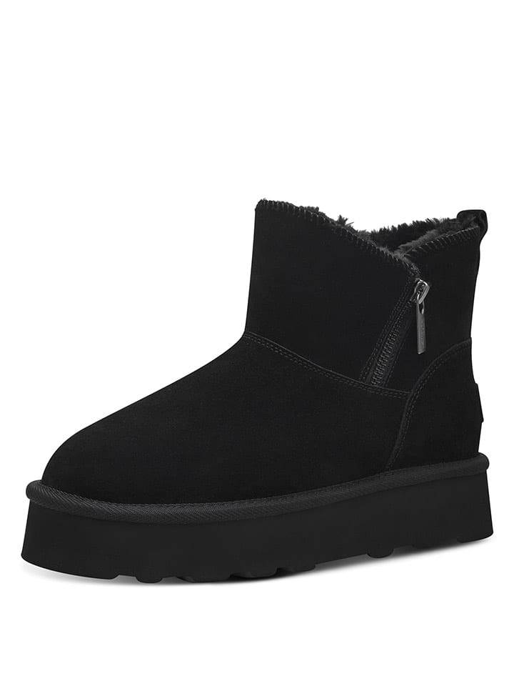 s.Oliver Leder-Boots in Schwarz günstig kaufen