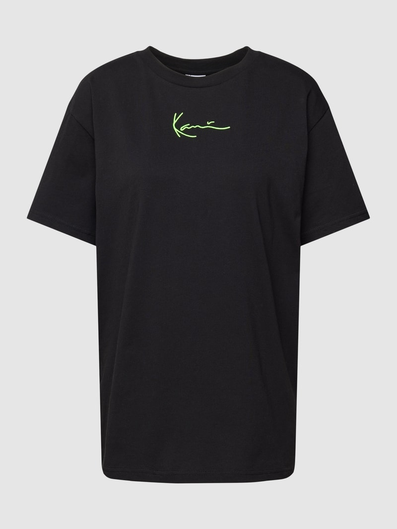 T-Shirt aus reiner Baumwolle mit Label-Detail - P&C x Karl Kani in black