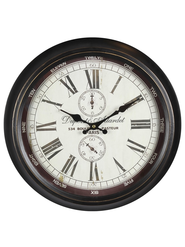 Ambiente Haus Dupont Wanduhr aus Metall 40cm günstig kaufen onesize