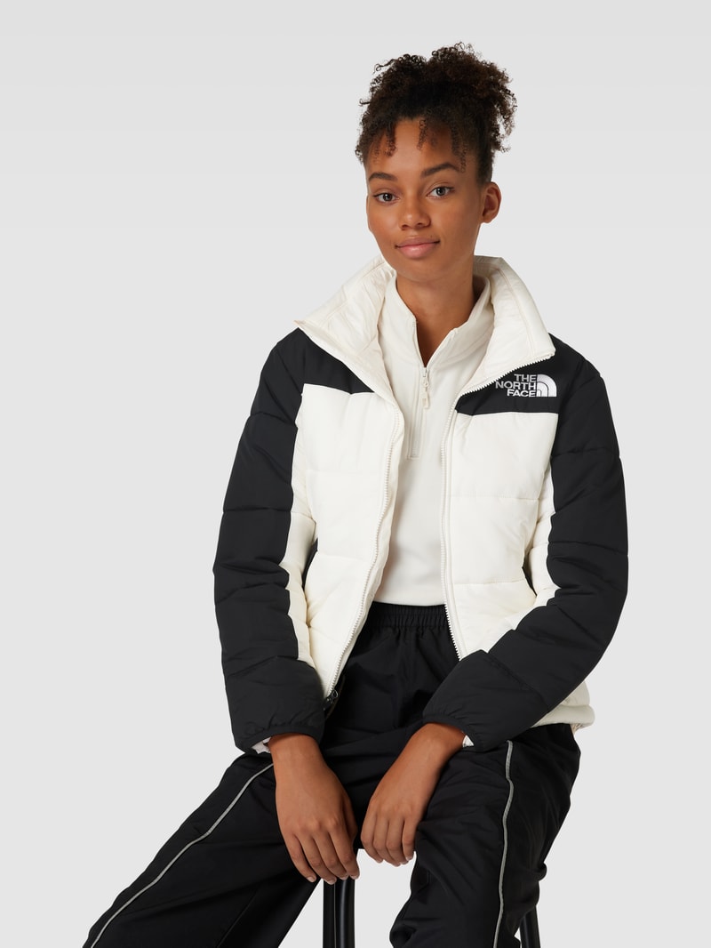 Steppjacke mit Label-Print in offwhite