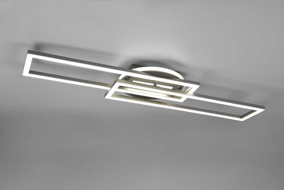 Reality Leuchten LED Deckenleuchte Twister Nickel