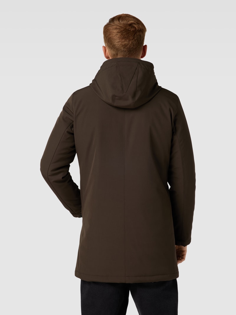Funktionsjacke mit Kapuze Modell 'deston' in mittelbraun