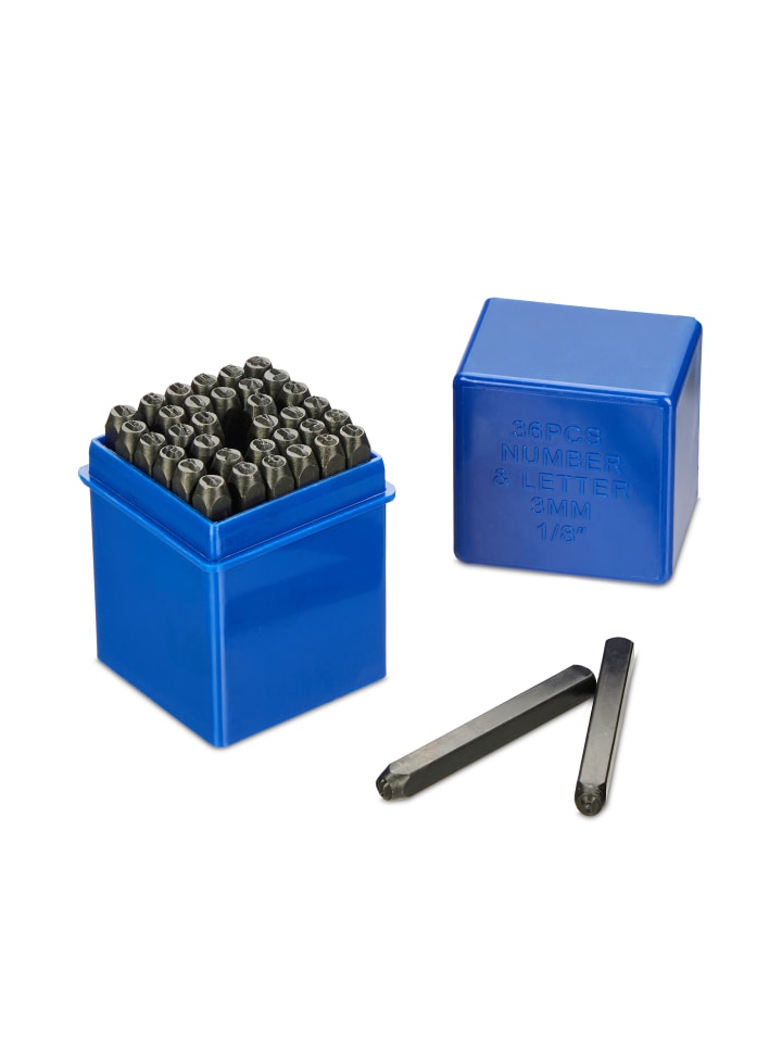 relaxdays 36-tlg. Schlagbuchstaben-Set in Schwarz günstig kaufen onesize