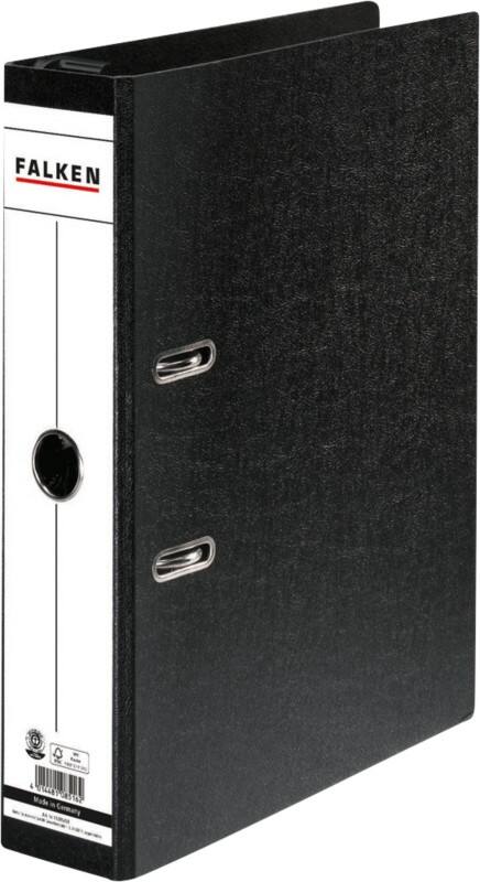 Falken Ordner S 70 DIN A4 Schwarz Hartpappe