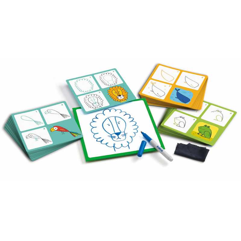 Jeux de dessin step by step les animaux Djeco