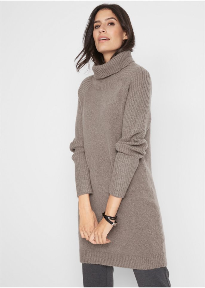 Longpullover mit Rollkragen