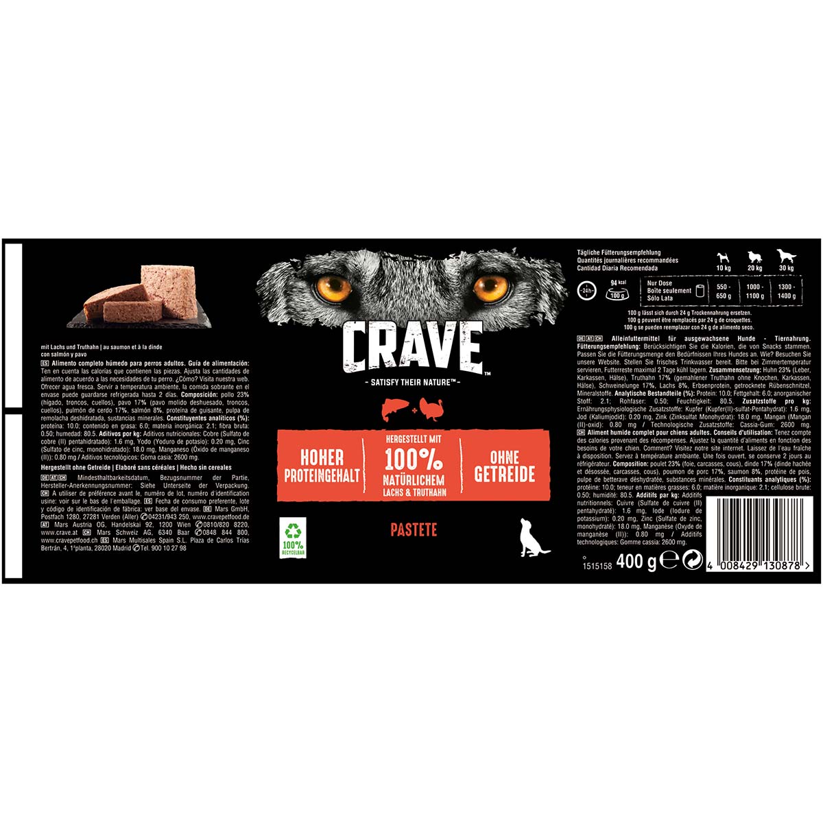 CRAVE Adult Pastete Multipack 6x400g günstig kaufen bei ZooRoyal