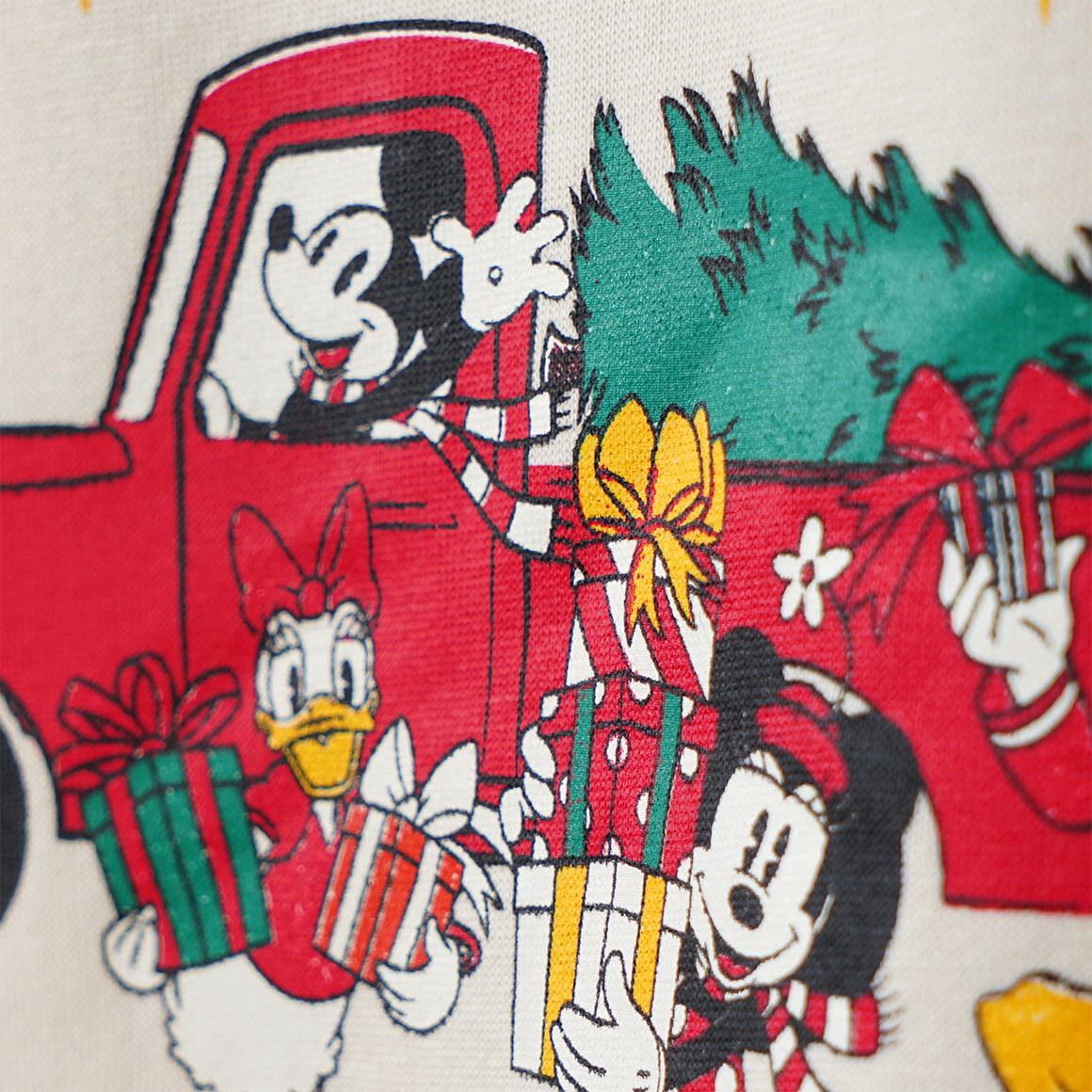 Micky Maus Weihnachtssweatshirt mit Print creme